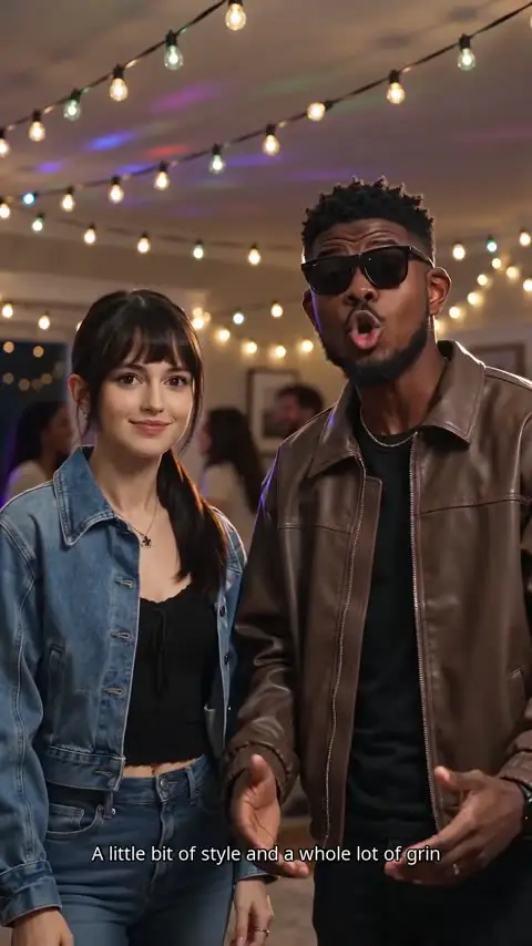 House Party AI rap video scene: still frame from a real sample render